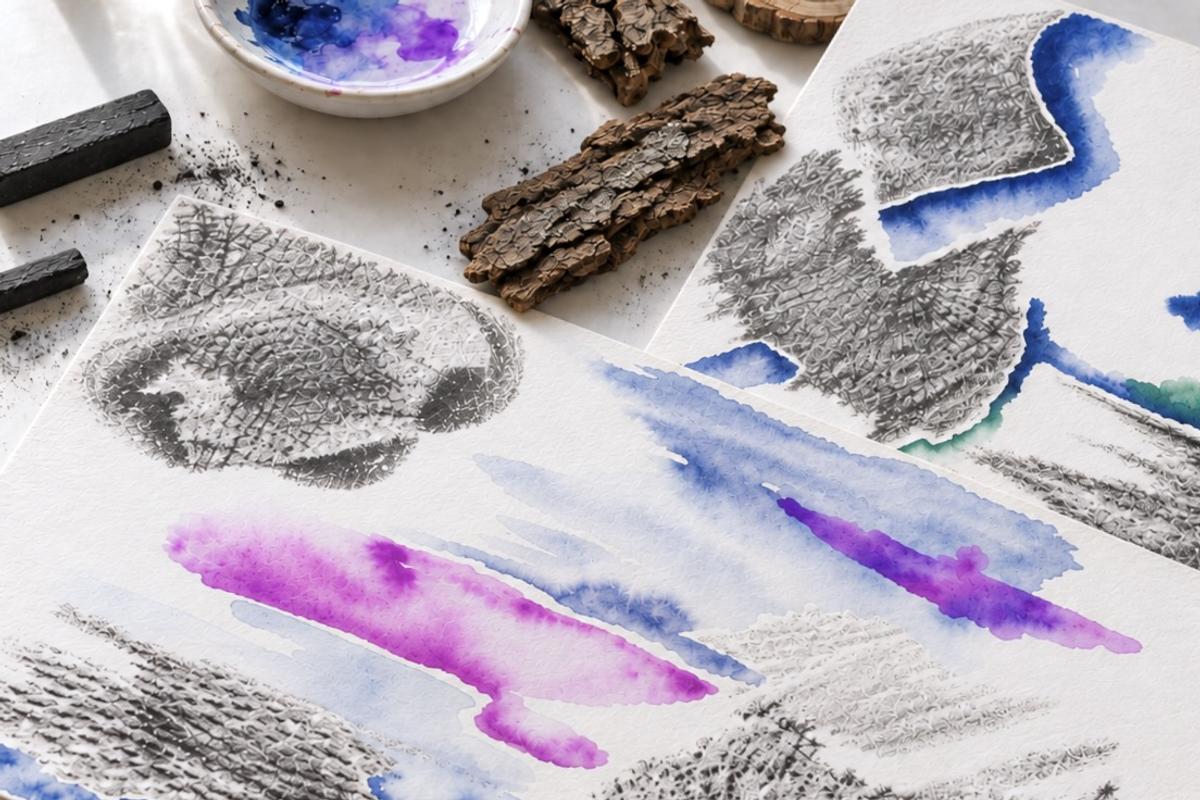 Spurensuche. Frottage & Pigment